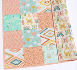 Kristin Blandford Designs Throw to Twin Quilt Kits Quilt Kits Floral Nursery Crib Blanket DIY Do It Yourself Project Art Gallery Fabrics Twin Bed Throw Pink Mint Coral Navy Blue Aztec Newborn