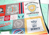 Kristin Blandford Designs Throw to Twin Quilt Kits Volleyball Quilt Kit, Varsity Sports Throw Blanket, Sewing Project Large Panel Minky Adult Blanket Home Decor Gift for Girl Faux Patchwork