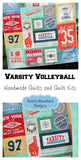 Kristin Blandford Designs Throw to Twin Quilt Kits Volleyball Quilt Kit, Varsity Sports Throw Blanket, Sewing Project Large Panel Minky Adult Blanket Home Decor Gift for Girl Faux Patchwork