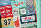 Kristin Blandford Designs Throw to Twin Quilt Kits Volleyball Quilt Kit, Varsity Sports Throw Blanket, Sewing Project Large Panel Minky Adult Blanket Home Decor Gift for Girl Faux Patchwork