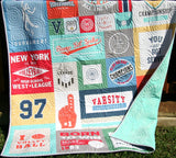 Kristin Blandford Designs Throw to Twin Quilt Kits Volleyball Quilt Kit, Varsity Sports Throw Blanket, Sewing Project Large Panel Minky Adult Blanket Home Decor Gift for Girl Faux Patchwork