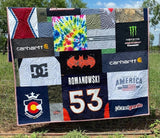 Kristin Blandford Designs Tshirt Quilt Custom DEPOSIT Memory Blanket Graduation Gift Tee Handmade Keepsake Sport Clothing College Birthday Lap Throw Twin Memorial