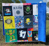 Kristin Blandford Designs Tshirt Quilt Custom DEPOSIT Memory Blanket Graduation Gift Tee Handmade Keepsake Sport Clothing College Birthday Lap Throw Twin Memorial