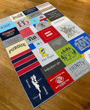 Kristin Blandford Designs Tshirt Quilt Custom DEPOSIT Memory Blanket Graduation Gift Tee Handmade Keepsake Sport Clothing College Birthday Lap Throw Twin Memorial