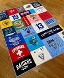 Kristin Blandford Designs Tshirt Quilt Custom DEPOSIT Memory Blanket Graduation Gift Tee Handmade Keepsake Sport Clothing College Birthday Lap Throw Twin Memorial