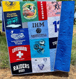 Kristin Blandford Designs Tshirt Quilt Custom DEPOSIT Memory Blanket Graduation Gift Tee Handmade Keepsake Sport Clothing College Birthday Lap Throw Twin Memorial
