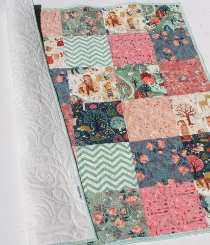 Woodland Blanket Arrow Baby Quilt Pink Crib Quilt Nursery Bedding
