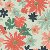 Kristin Blandford Designs Woodland Fusion Fat Quarter Half Yard and Yards Art Gallery Fabrics Winter Christmas Fabrics, Deer Buck Forest Navy Blue Red Floral Flowers