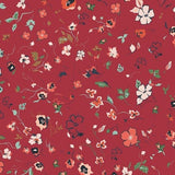 Kristin Blandford Designs Woodland Fusion Fat Quarter Half Yard and Yards Art Gallery Fabrics Winter Christmas Fabrics, Deer Buck Forest Navy Blue Red Floral Flowers